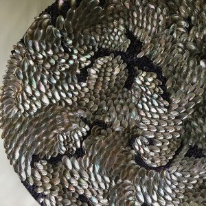 Blott Kerr-Wilson, 'Morston', 100cm diameter, asses ears and purple cay cay shells, detail 2