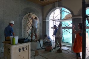 Blott Kerr-Wilson, 'Waterwall', alternate view in construction