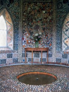 Blott Kerr-Wilson, 'Ballymaloe', interior view with table and water feature