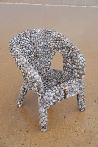 Blott Kerr-Wilson, 'Chairs', mussel shell chair photographed from above