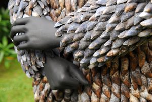 Blott Kerr-Wilson, 'Tain Clothes Project', detail view, mussel shells