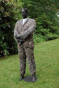 Blott Kerr-Wilson, 'Tain Clothes Project', male figure, mussel shells