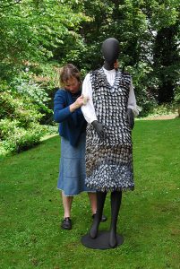 Blott Kerr-Wilson, 'Tain Clothes Project', female figure installation view, mussel shells