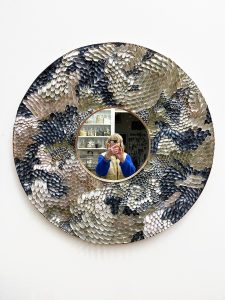 20th may 2014 - 120cm diameter - edible and pheasant mussels, abalone and asses ears.